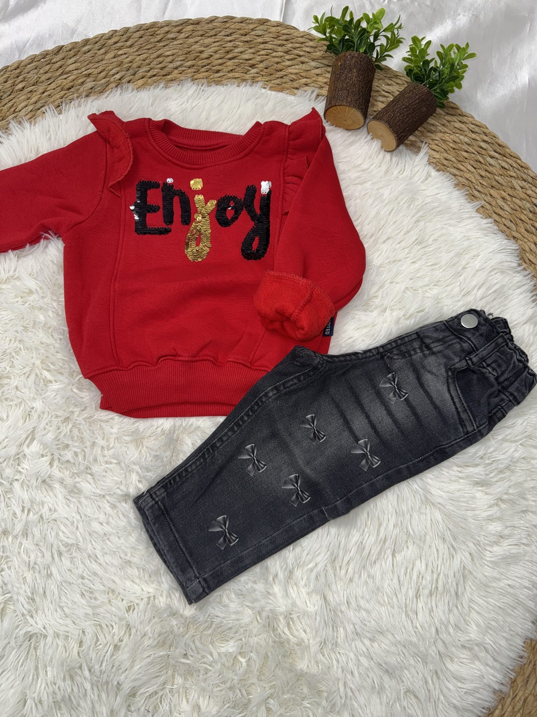Blossom Flower Set Yellow - Girl (Dark Blue Jeans)-03