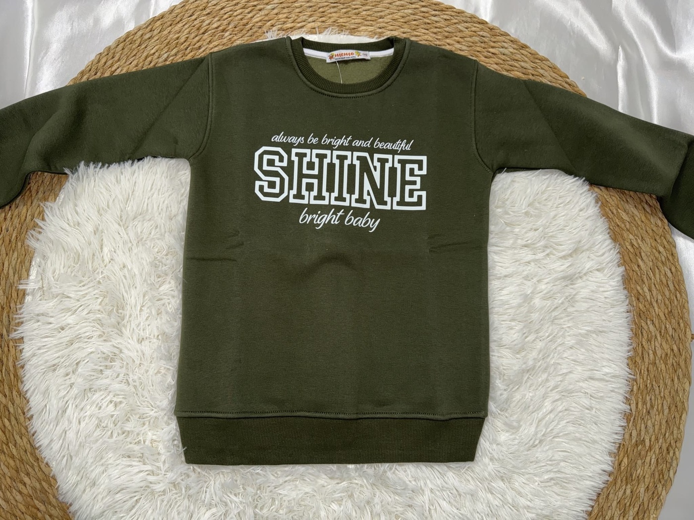 Shine Tracksuit Set Olive Green - Girl (White Side Stripe Pants)-10