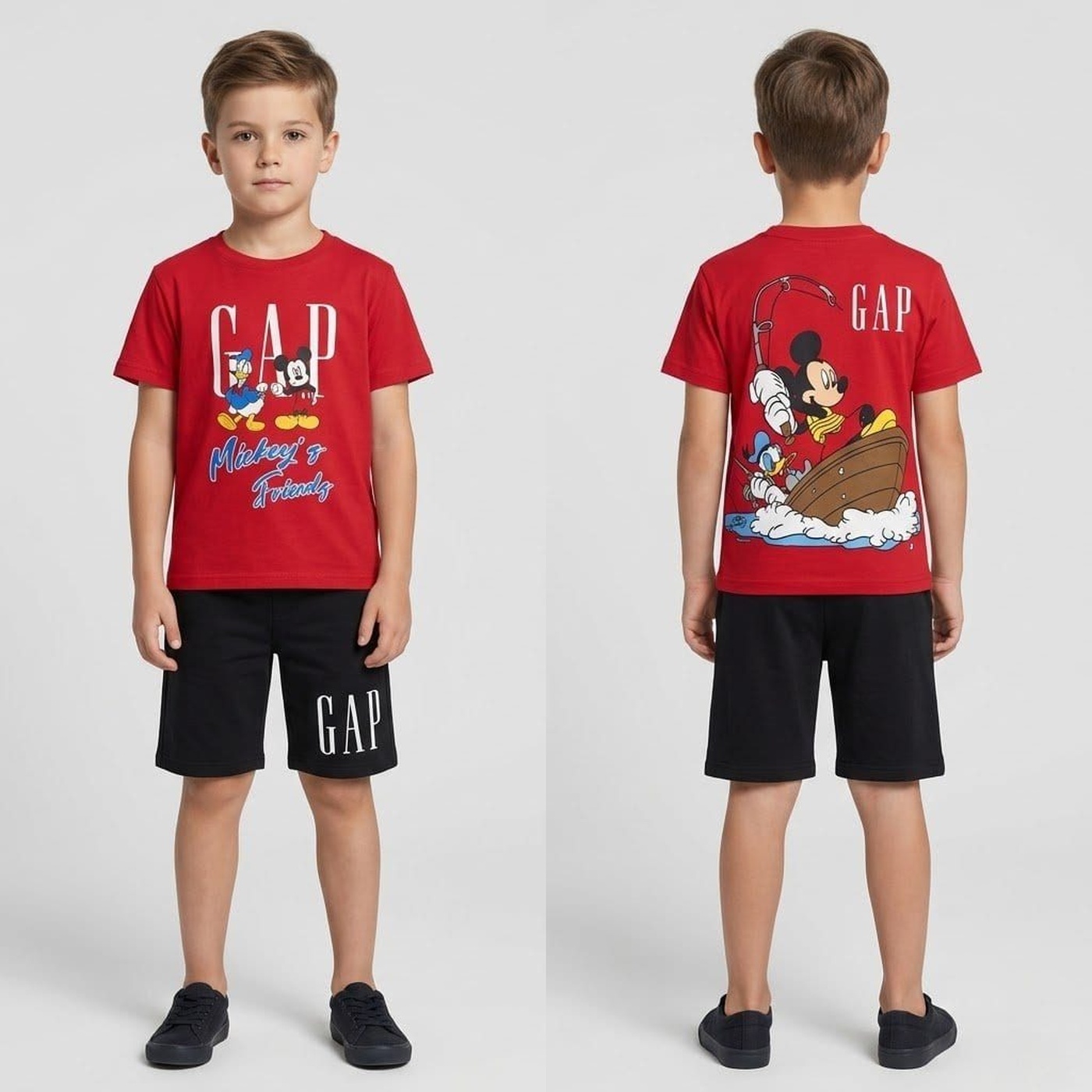 GAP Mickey Mouse Red Set - Boy (Back Graphic)-08