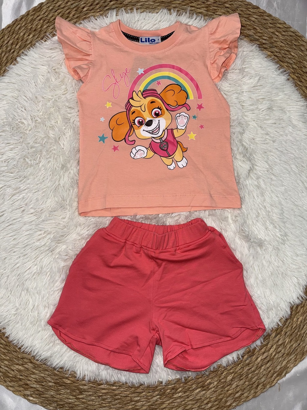 Paw Patrol Pink Ruffle Set - Girl (Ruffle Sleeves)-06