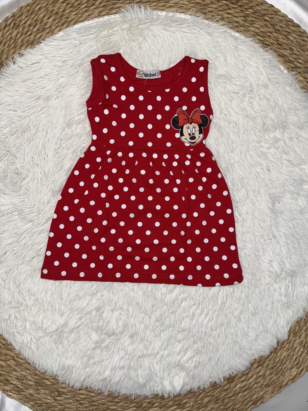 Brand Minnie Mouse Red Polka Dot Dress - Girl (Chest Graphic)-08