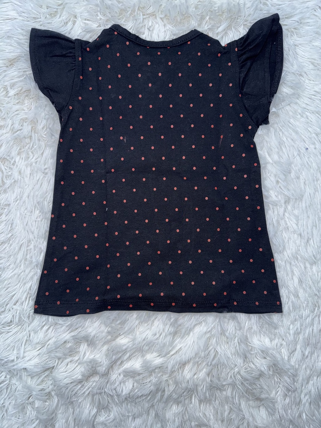Hello Kitty Black Ruffle Sleeve Tee - Girl (Red Bow Graphic)-04