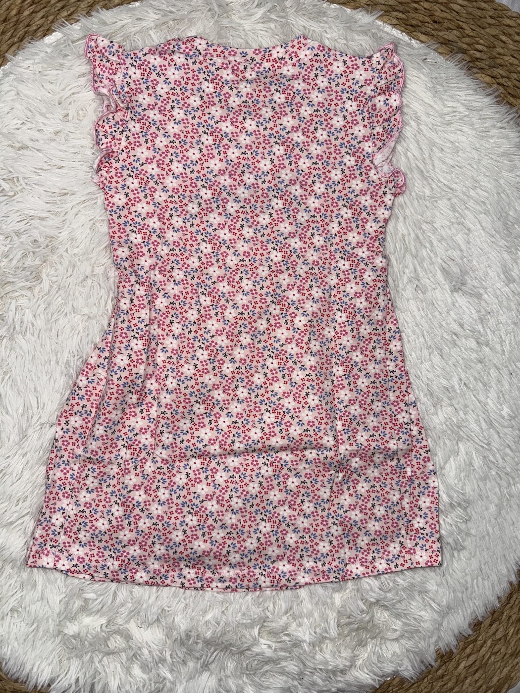 Bonjour Pink Dress - Girl (Floral)-04