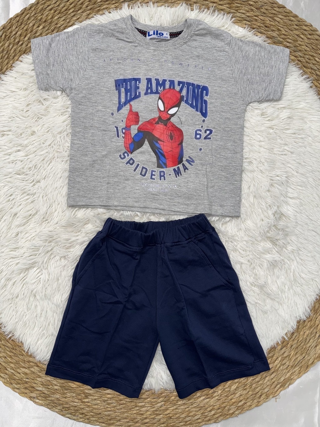 Spider-Man Gray Set - Boy (Front Graphic)-04