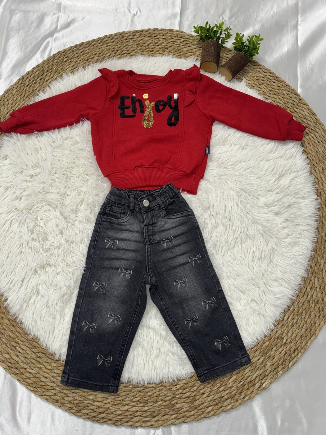 Blossom Flower Set Yellow - Girl (Dark Blue Jeans)-03