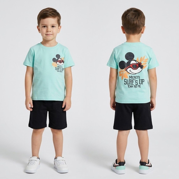Mickey Surf's Up Mint Set - Boy (Front and Back Graphic)