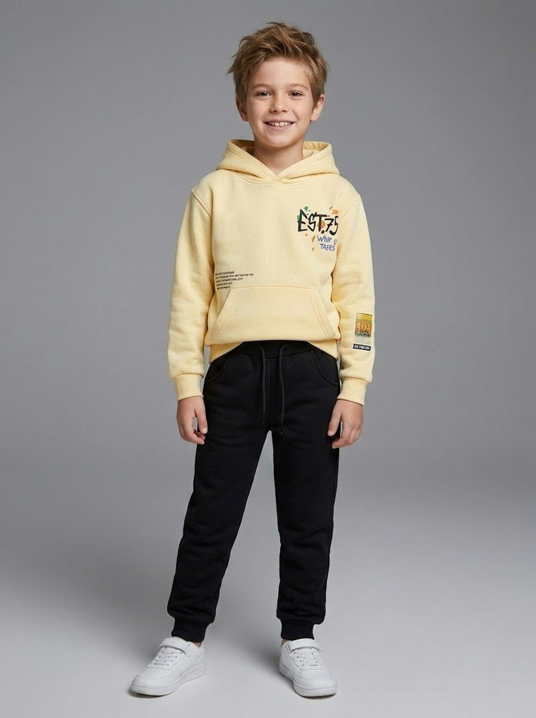 New York Yellow Set - Boy (Graffiti Print)-14