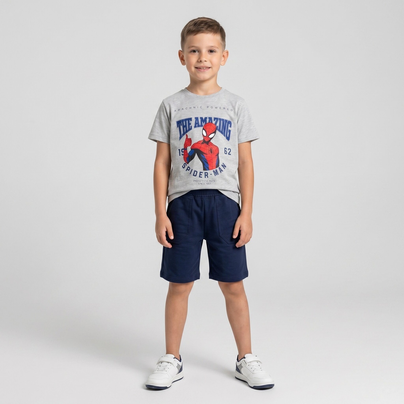 Spider-Man Gray Set - Boy (Front Graphic)-04