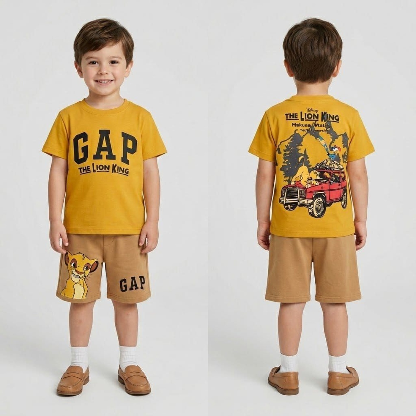 GAP Lion King Yellow Set - Boy (Simba Shorts)-06