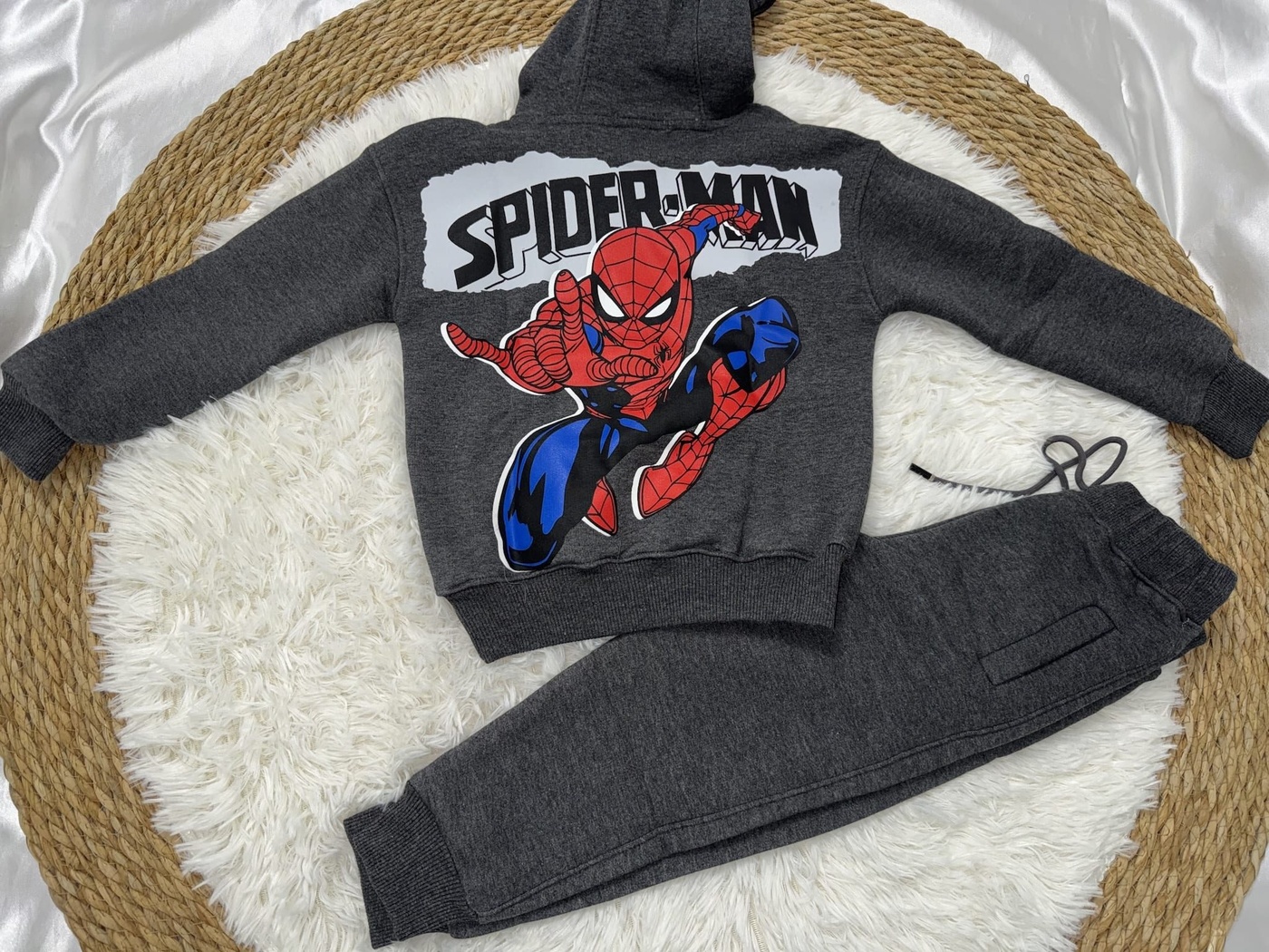 Spider-Man Tracksuit Set Dark Grey - Boy-02