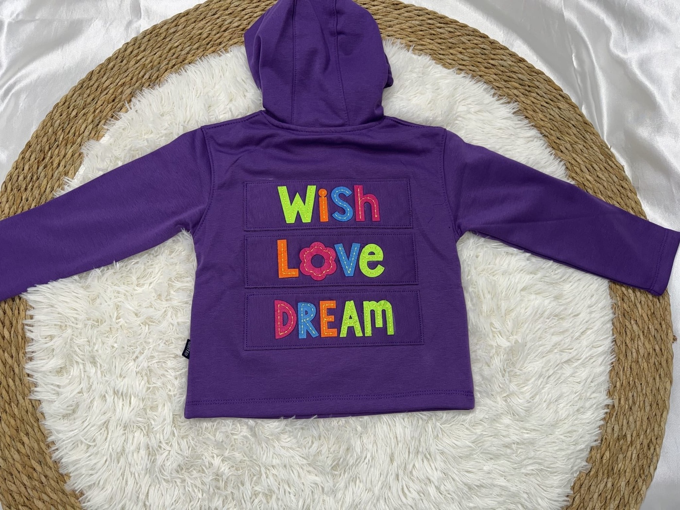Wish Love Dream Hoodie Set Purple - Girl (Brown Buckle Skirt)-10