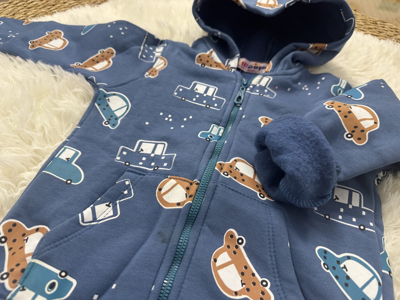 Blue Car 3-Piece Set - Baby Boy (Bear Bodysuit)-36M