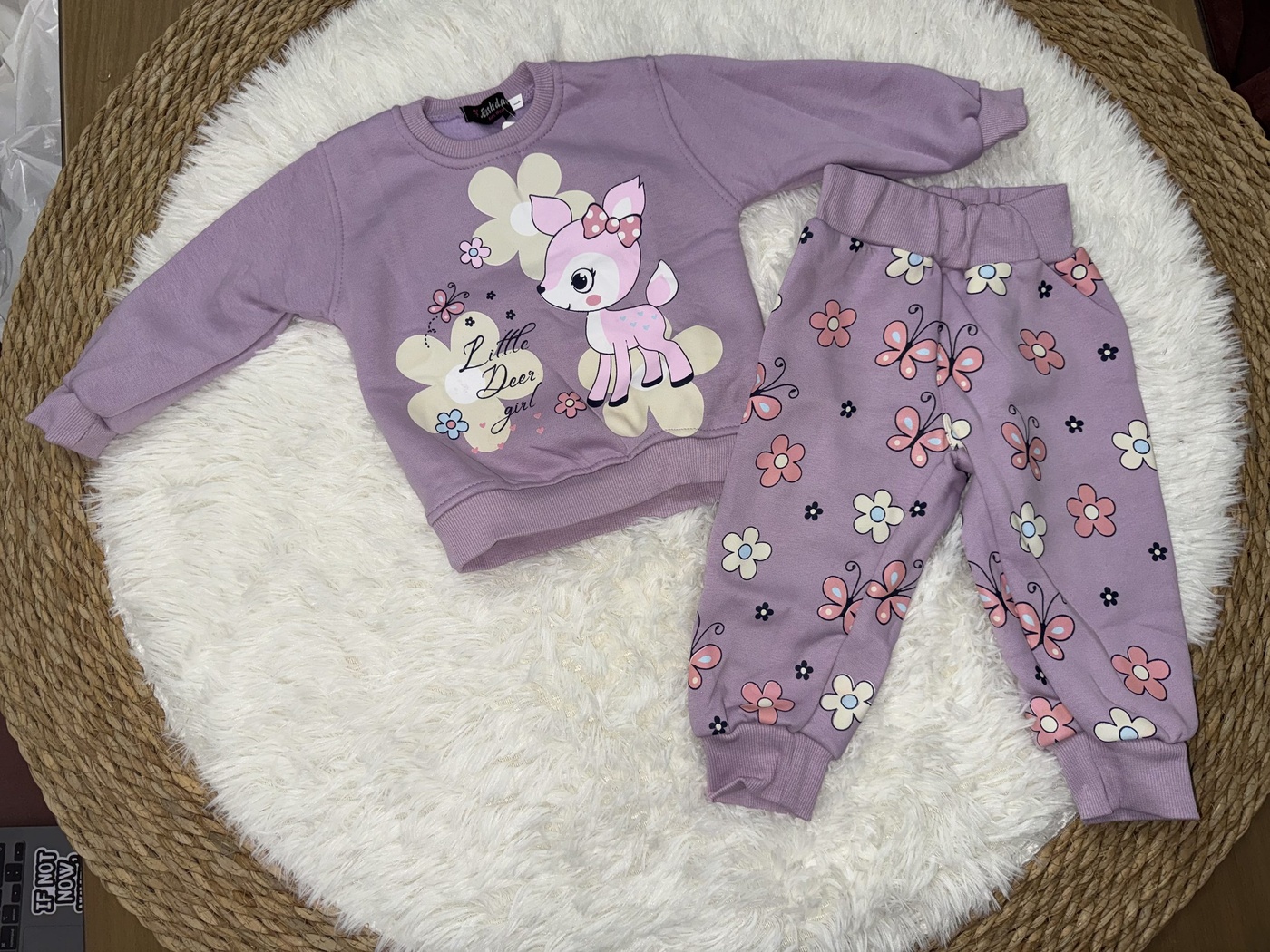 Little Deer Purple Set - Girl (Butterfly Pants)-01