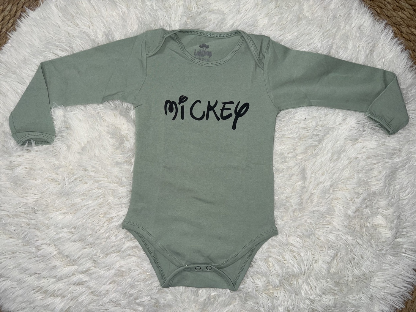 Mickey Mouse Green Vest Set - Baby Boy (Sleeveless)-12M