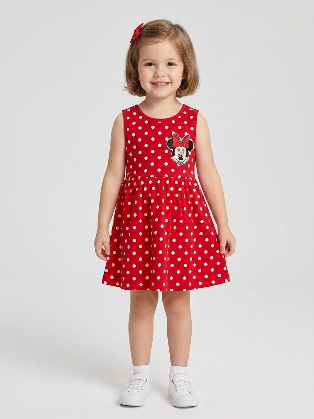 Brand Minnie Mouse Red Polka Dot Dress - Girl (Chest Graphic)-08