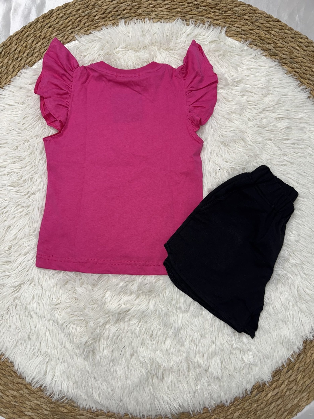 Stitch Pink Ruffle Set - Girl (Ruffle Sleeves)-08