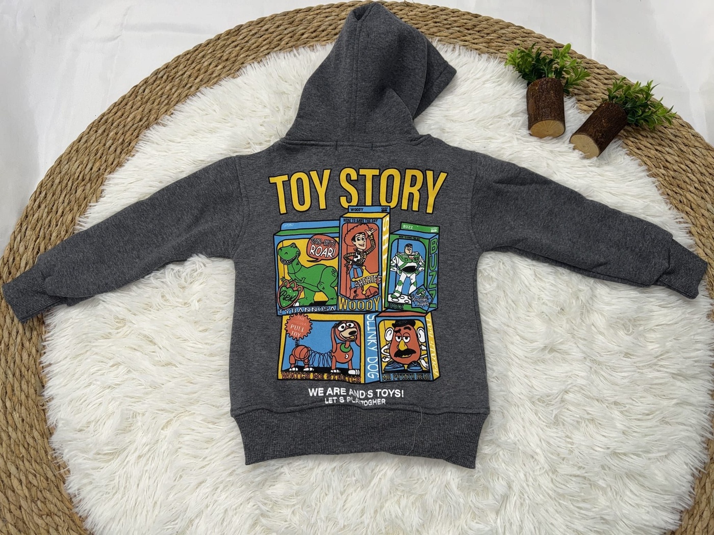 Toy Story Hoodie Dark Grey - Boy (Boxed Characters Back)-06