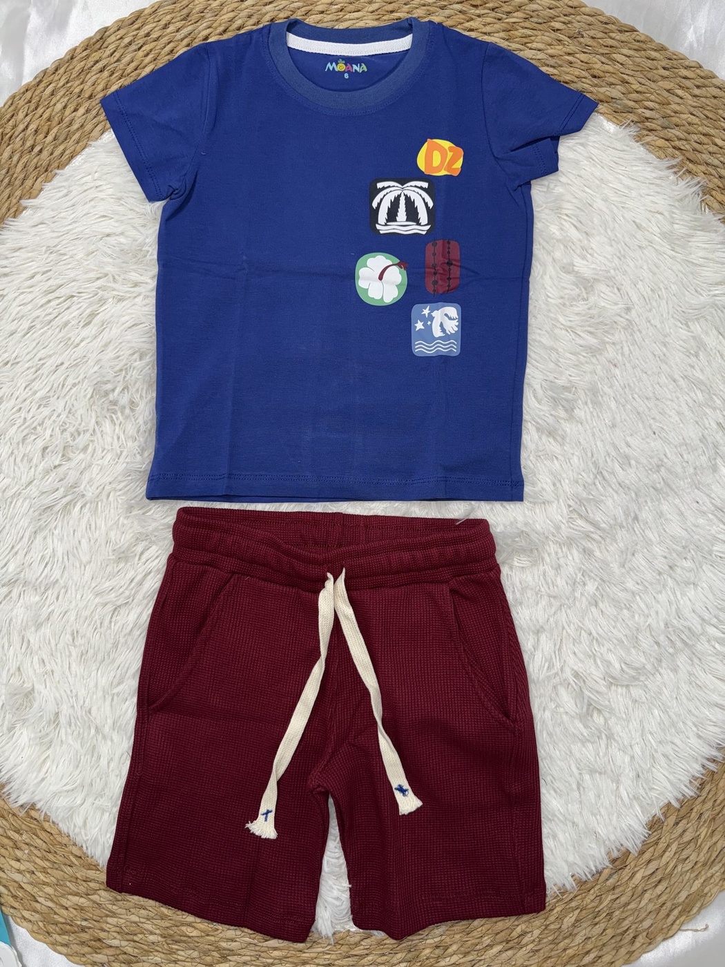 Patch Blue Shorts Set - Boy (Patch Graphic)-06