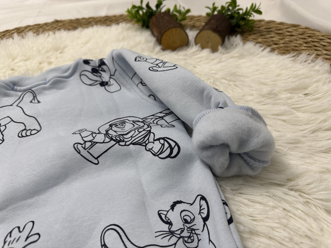 Disney Mix Sweatshirt Light Blue - Boy (Hooray Text)-08