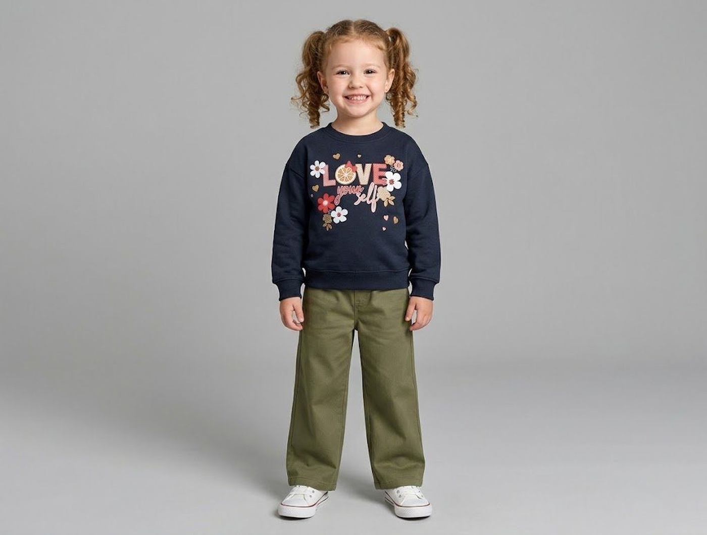 Love Yourself Set Black - Girl (Olive Green Pants)-04