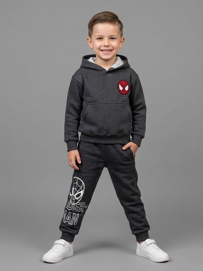 Spider-Man Tracksuit Set Dark Grey - For Boys