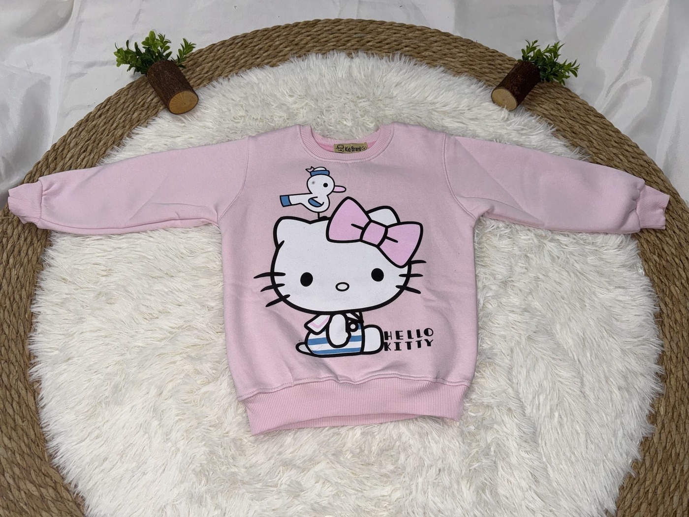 Hello Kitty Bird Sweatshirt Light Pink - Girl (Sitting with Seagull)-10