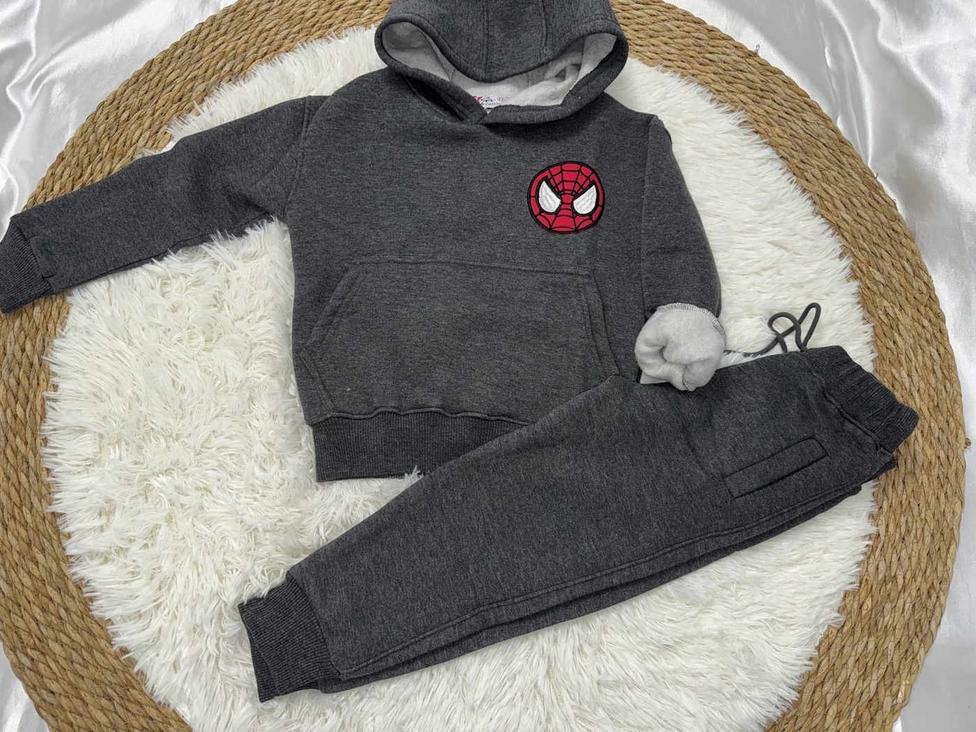 Spider-Man Tracksuit Set Dark Grey - Boy-02