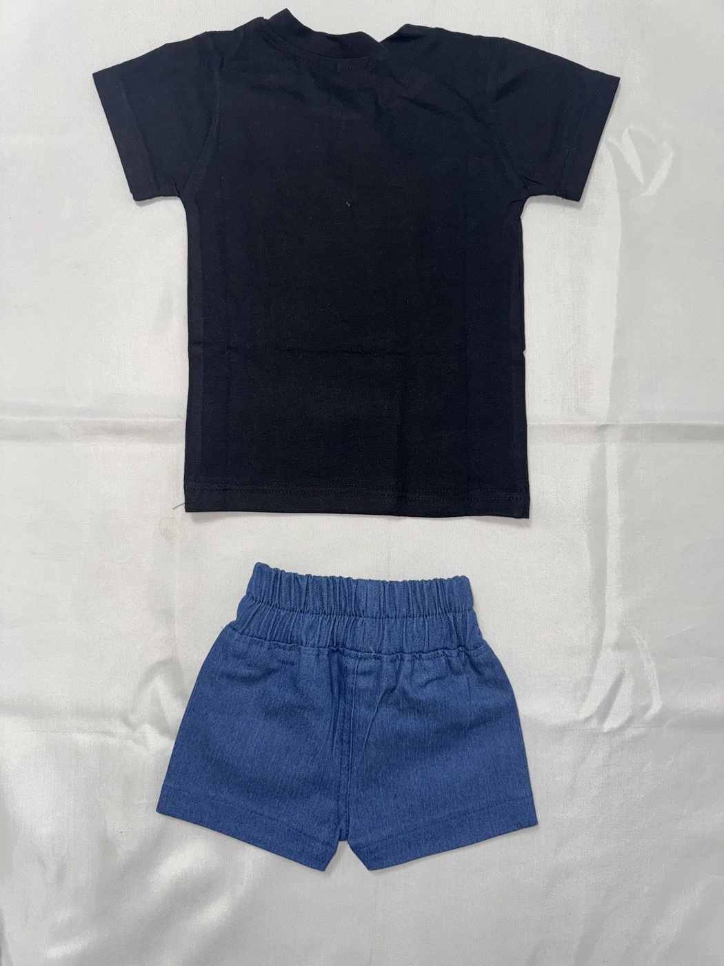 Monsters Party Black Shorts Set - Boy (Front Monster Graphic)-01
