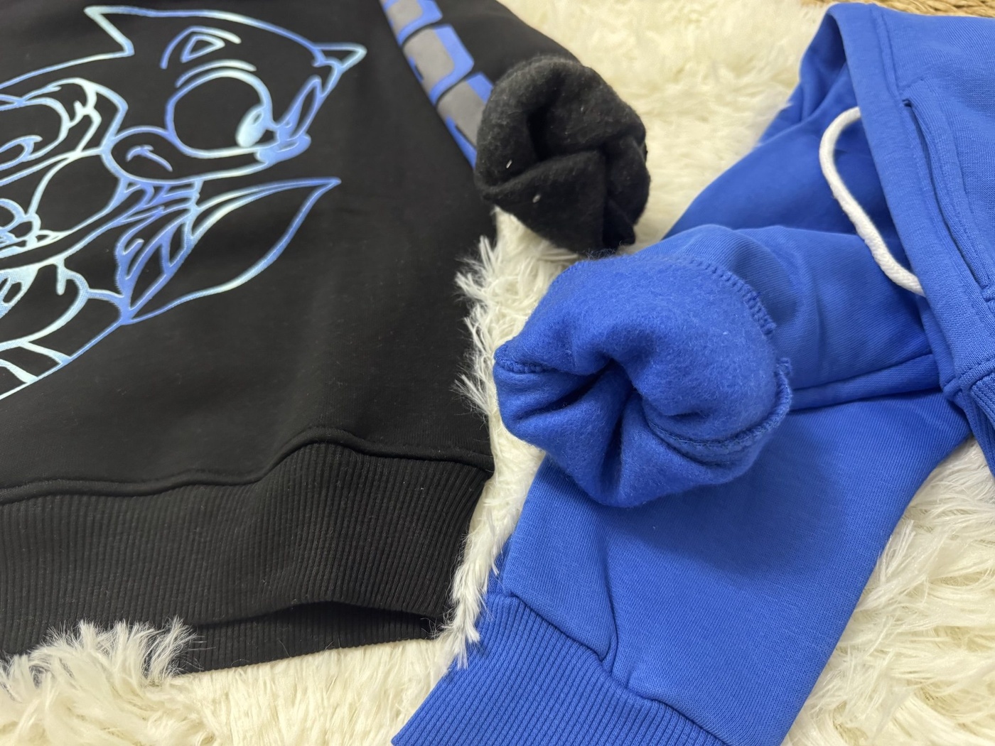 Sonic The Hedgehog Set Black & Royal Blue - Boy (Neon Outline Print)-06