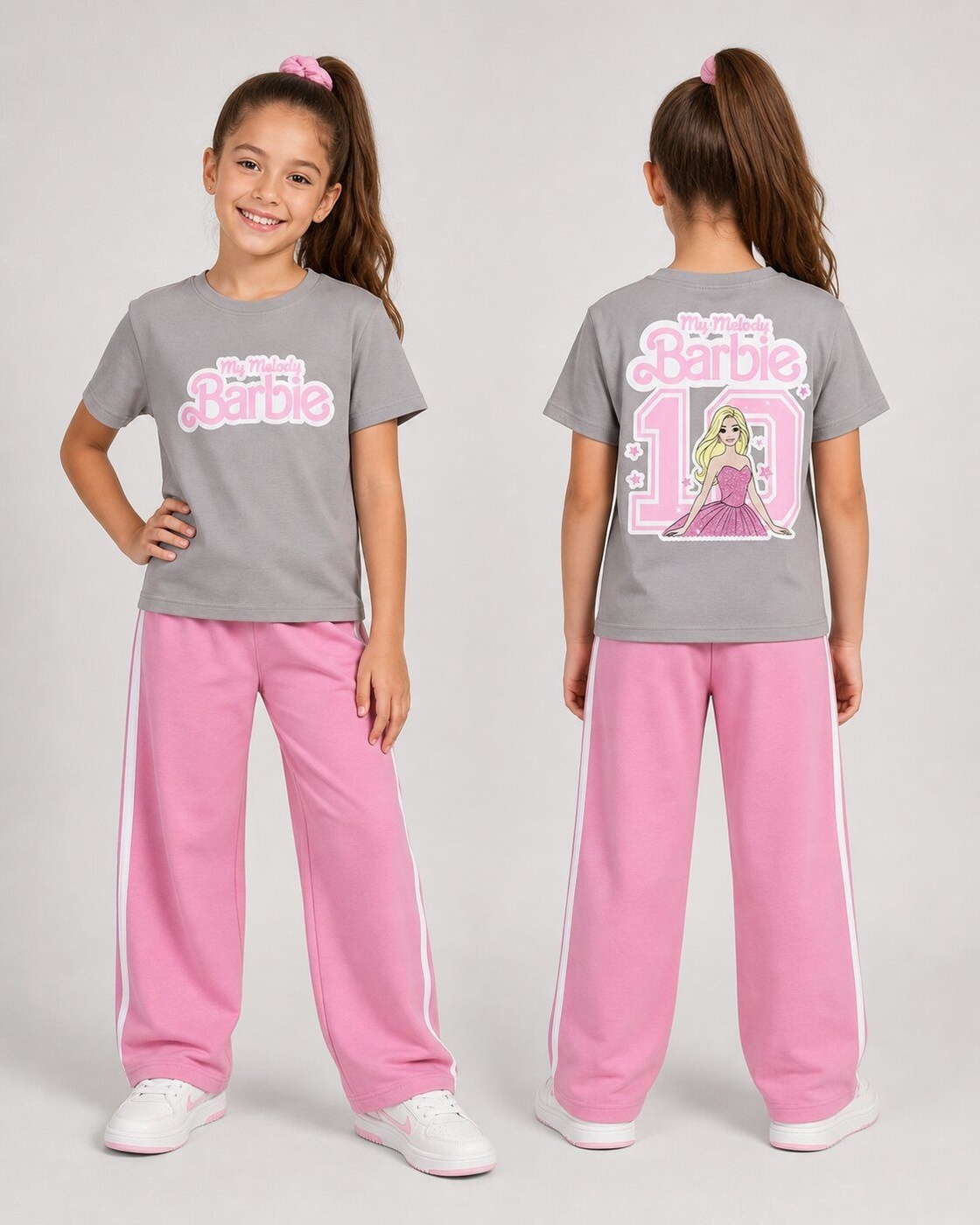Barbie Gray and Pink Set - Girl (Back Graphic)-04