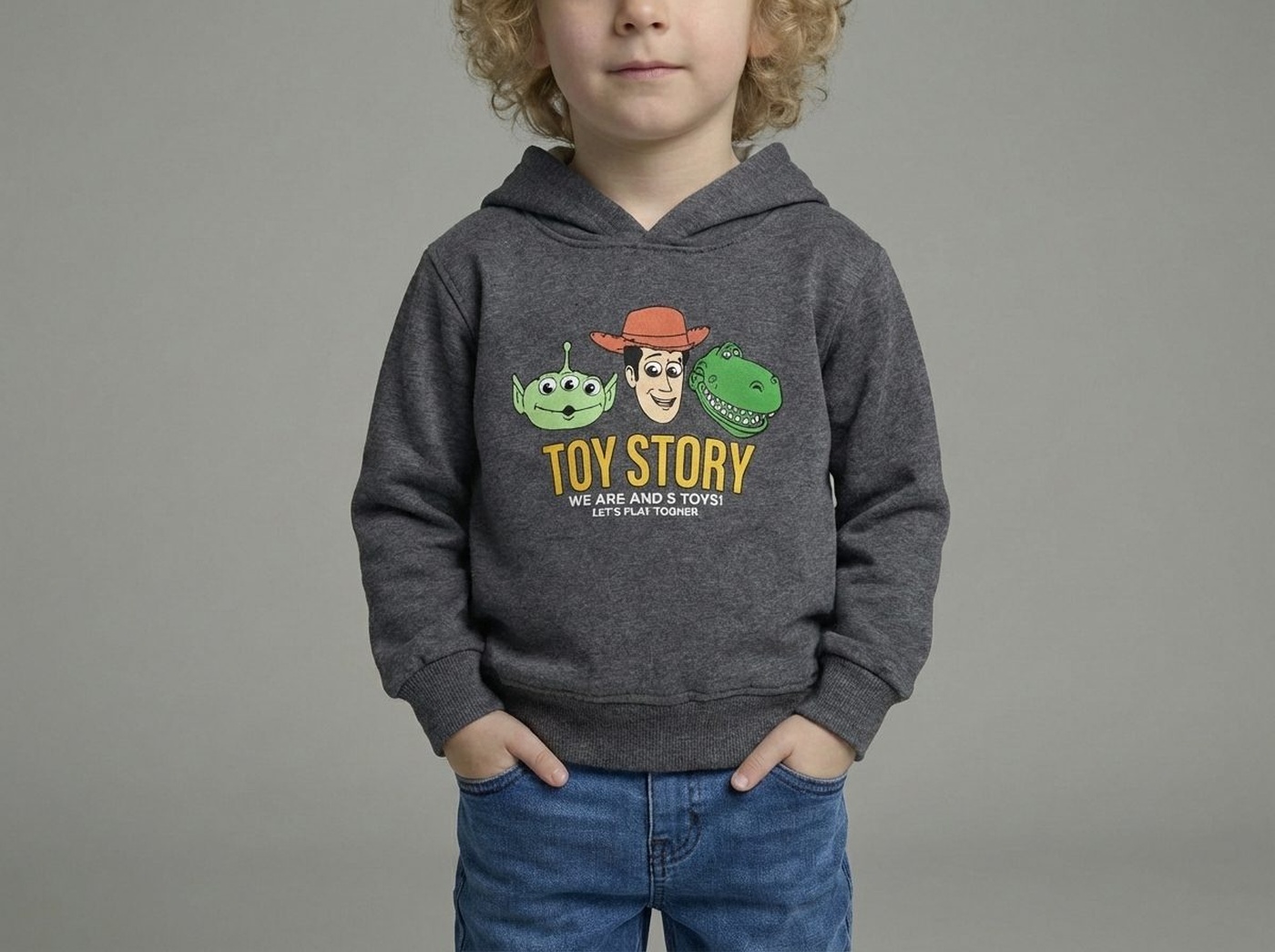 Toy Story Hoodie Dark Grey - Boy (Boxed Characters Back)-06