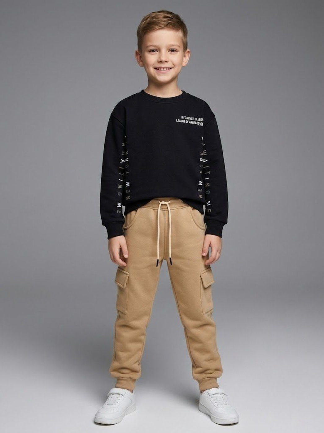 NYC Black Set - Boy (Beige Pants)-10