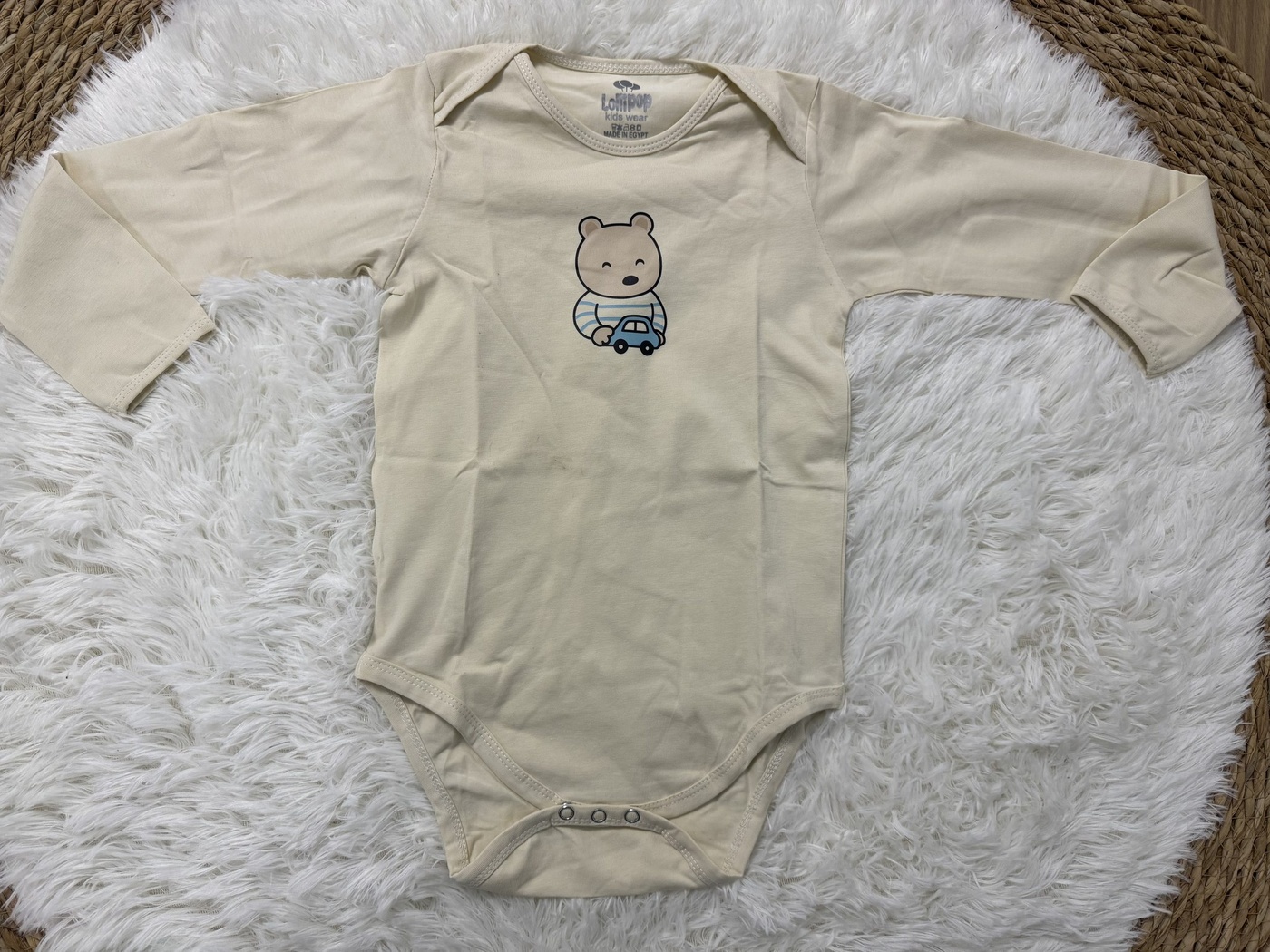 Blue Car 3-Piece Set - Baby Boy (Bear Bodysuit)-36M